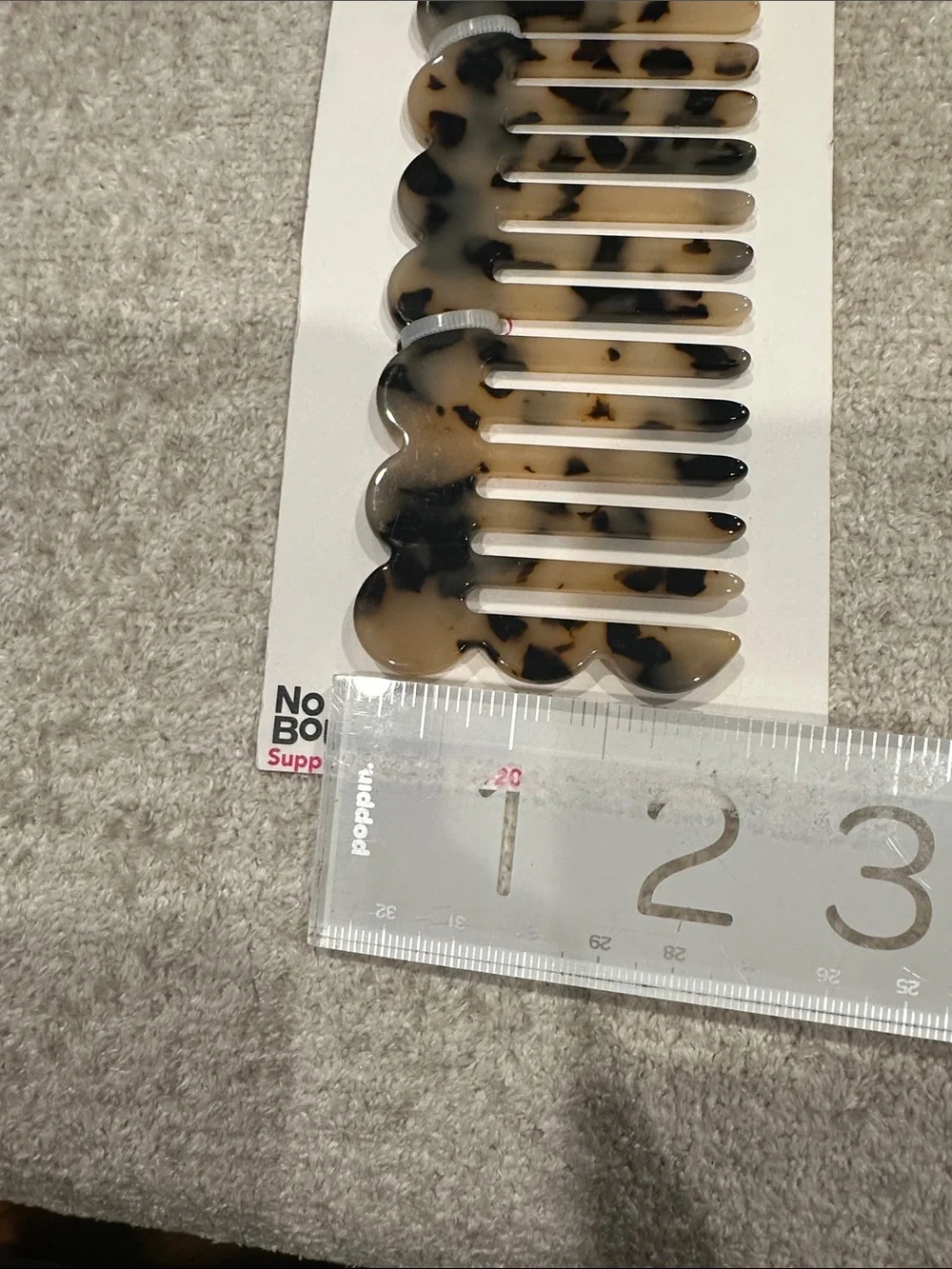 No Boundaries Tortoiseshell Wide Tooth Hair Comb - Brown and Black